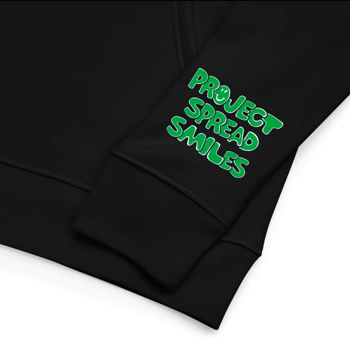 Black 'You Look Great Today!' hoodie by Project Spread Smiles
