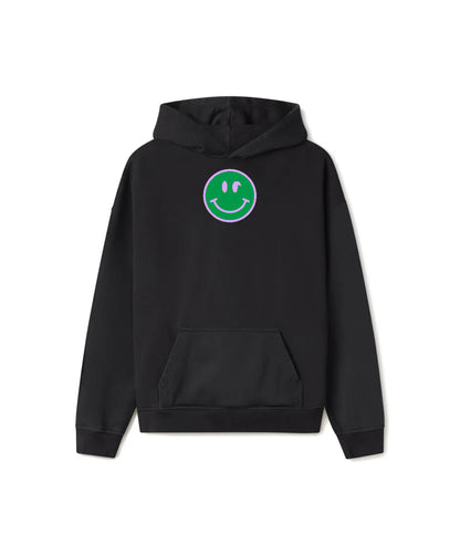 Black 'You Look Great Today!' hoodie by Project Spread Smiles